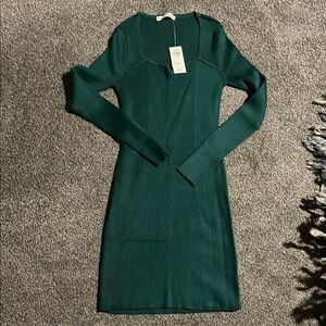 Abercrombie & Fitch Long Sleeve Sweetheart Neckline Sweater Dress (M) FINAL SALE